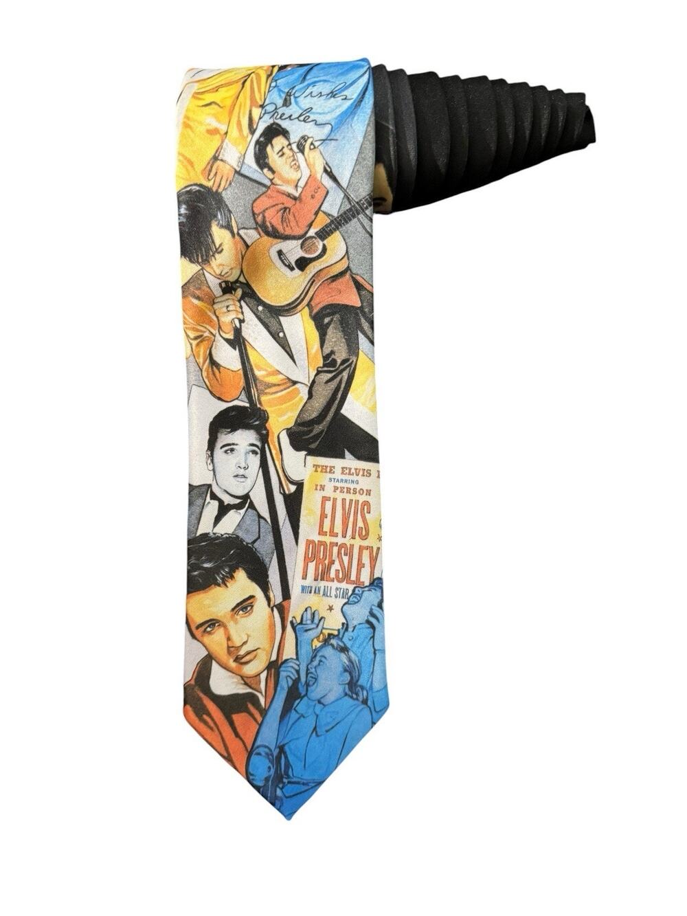 Ralph Marlin Classic Elvis Presley 1994 Vintage Novelty Necktie Polyester￼